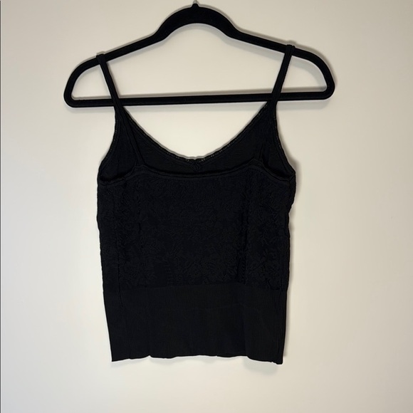 Vintage Jones New York Elegant Black Floral Pattern Knit Camisole Top Size M - Picture 8 of 11